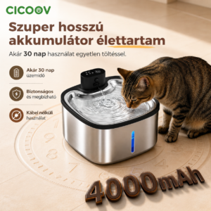 Cicoov 3,5L Smart Szenzoros Macska Itató-1
