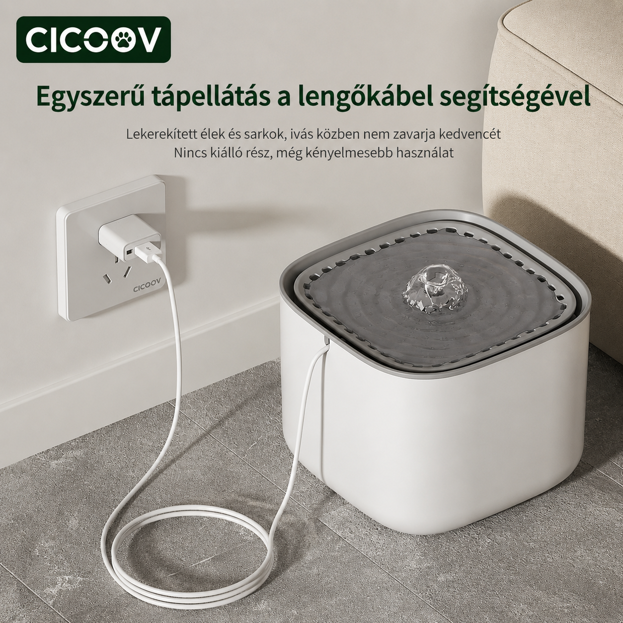 Cicoov 3L Csendes Szökőkút Macskáknak-2