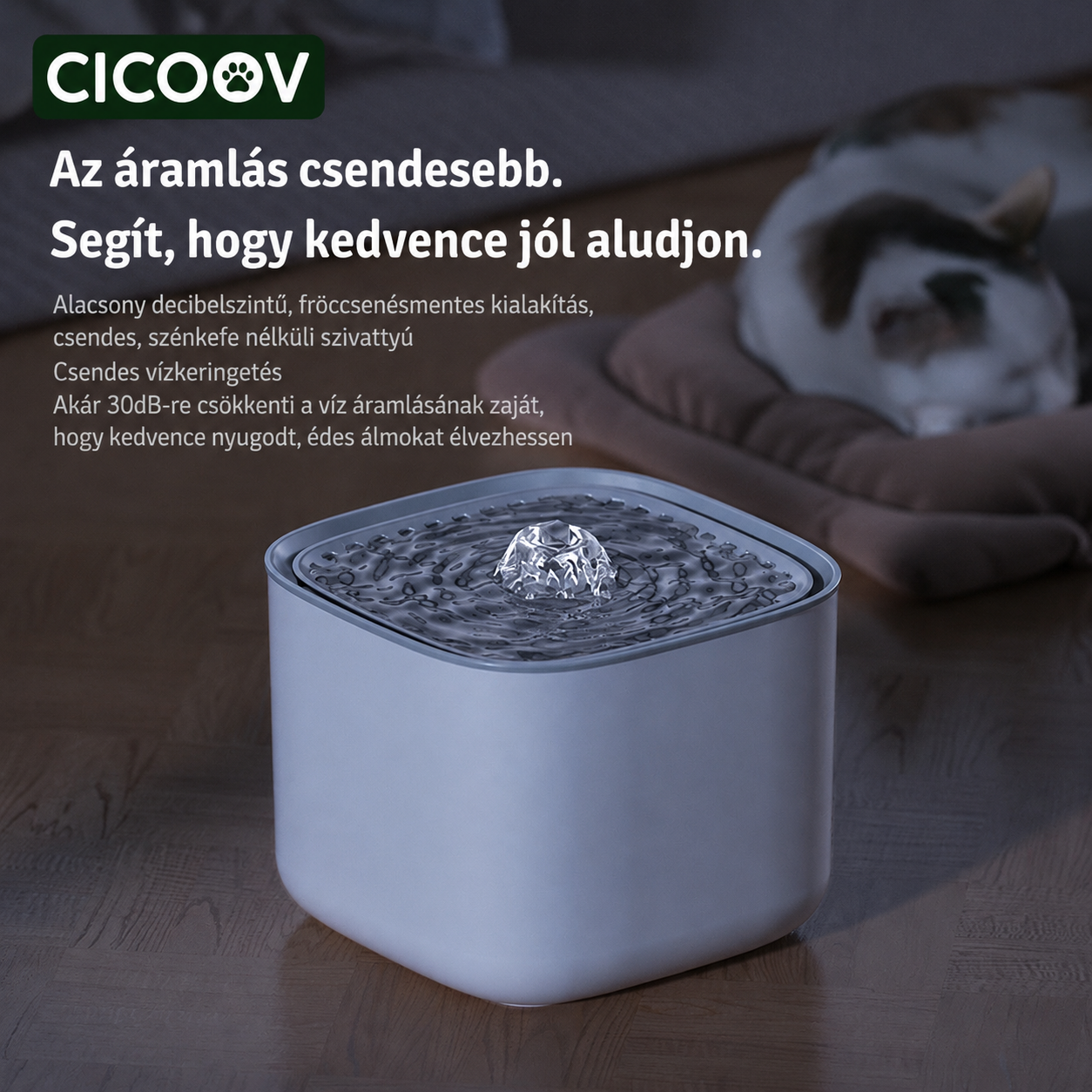 Cicoov 3L Csendes Szökőkút Macskáknak-5