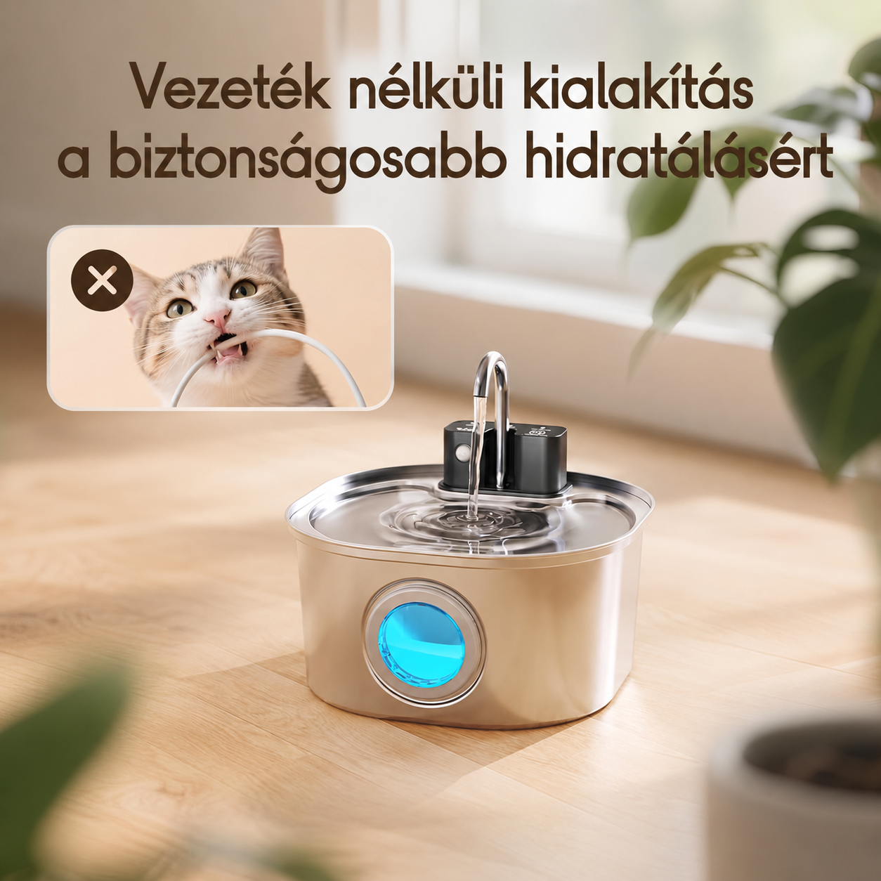 Cicoov 3L Vezeték Nélküli Szenzoros Macska Itató-5