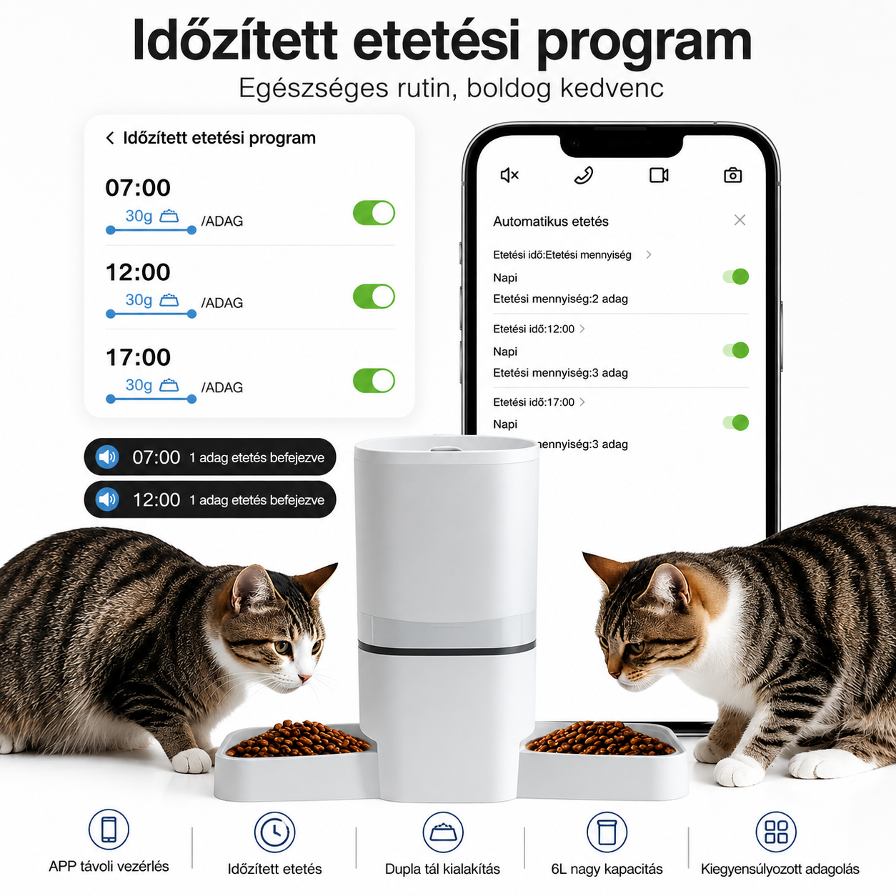 Cicoov 6L Kétoldalas Kisállat Etető-3