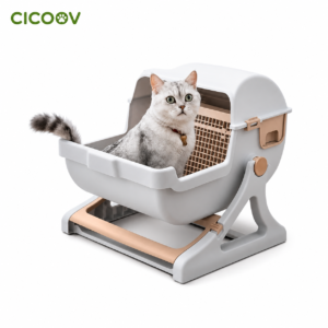 Cicoov Extra Nagy Félautomata Macska WC Billenthető Szitáló Rendszerrel