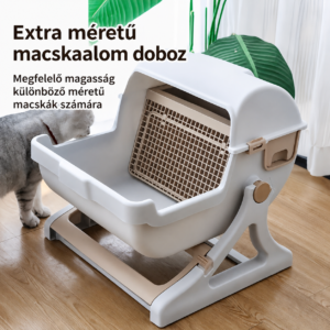 Cicoov Extra Nagy Félautomata Macska WC Billenthető Szitáló Rendszerrel -1