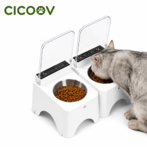 Cicoov Indukciós Kisállat Etetőtál Automata Porvédő Fedéllel