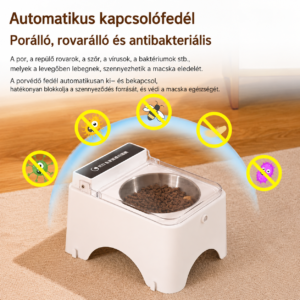 Cicoov Indukciós Kisállat Etetőtál Automata Porvédő Fedéllel-2