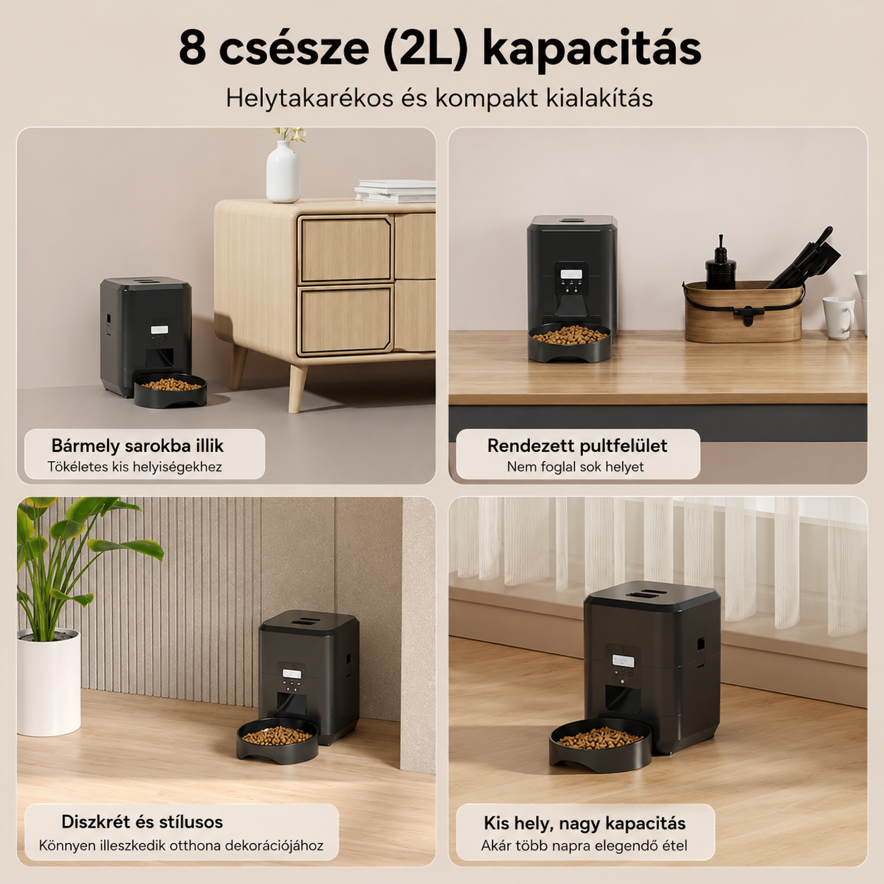 Cicoov Okos Automata Kisállat Etető WiFi Kapcsolattal-9