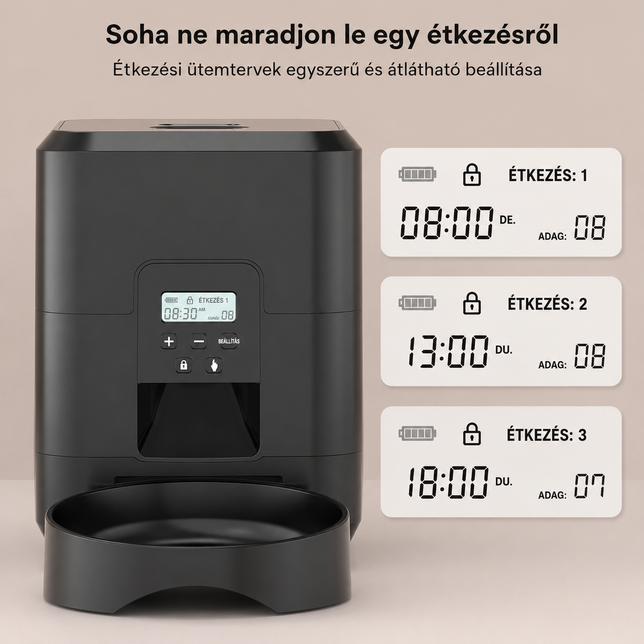 Cicoov Okos Automata Kisállat Etető WiFi Kapcsolattal-3
