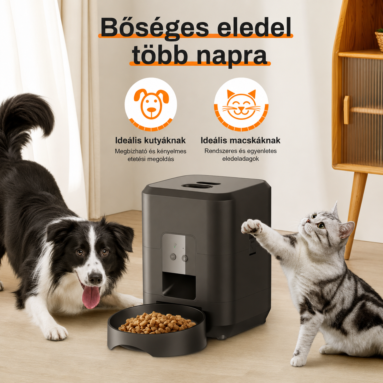 Cicoov Okos Automata Kisállat Etető WiFi Kapcsolattal-7