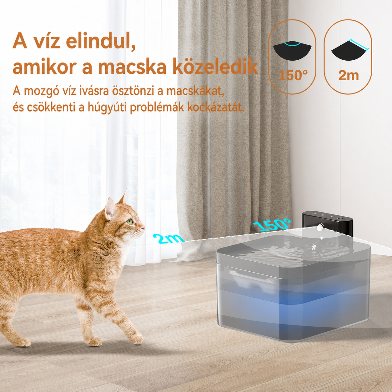 Cicoov Szenzoros Macska Itató 2,2L -3