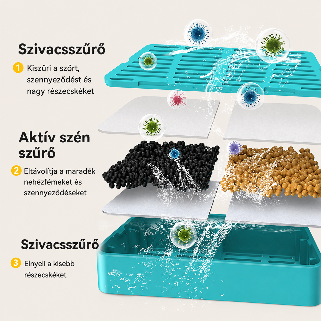 Cicoov Szenzoros Macska Itató 2,2L -5