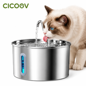 Cicoov 2,2L Rozsdamentes Acél Macska Itató