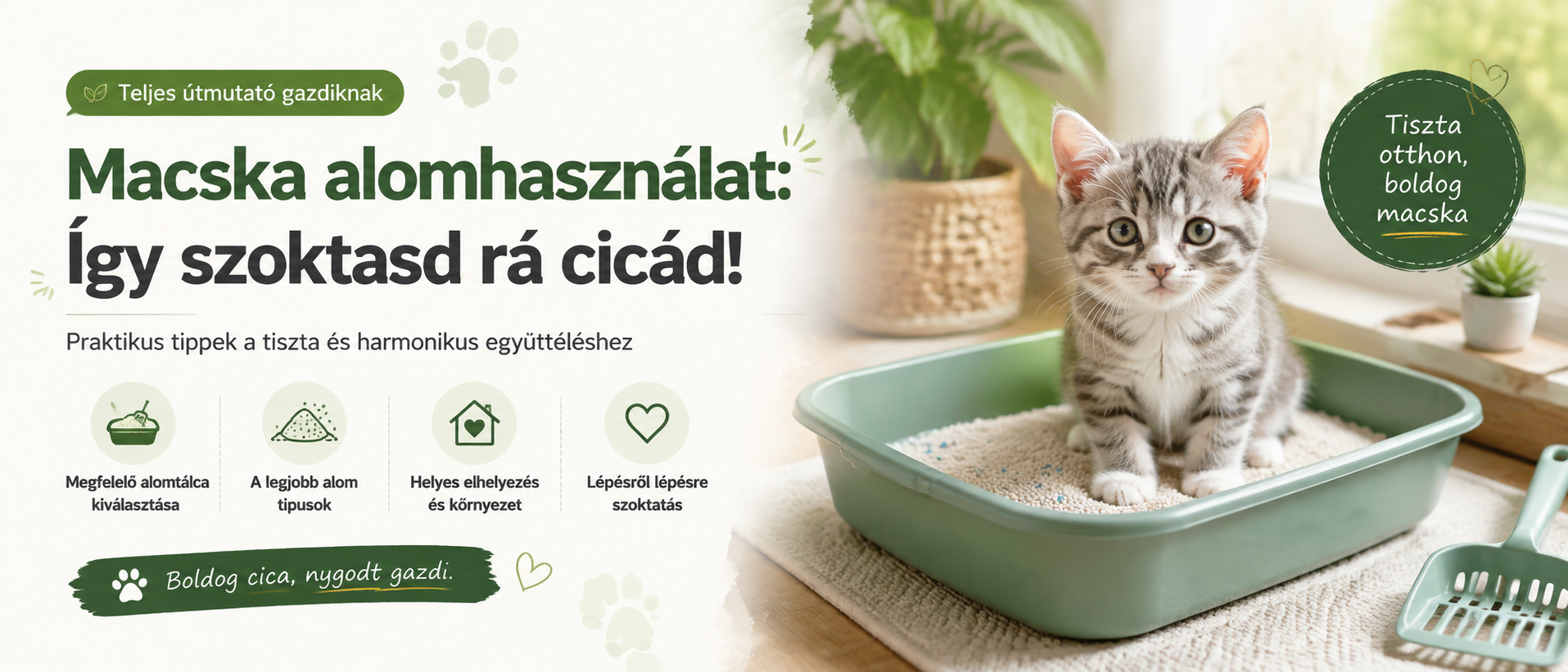 Macska alomhasználat útmutató kiscicáknak, alomtálca használat és tiszta otthoni környezet